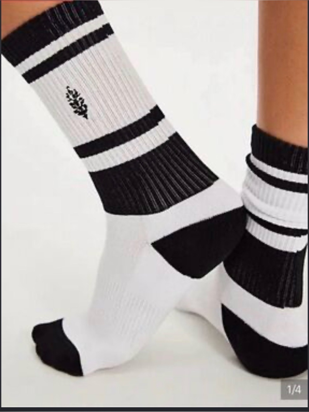 Free people movement logo strip tube socks - NWT
